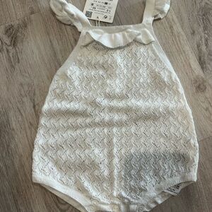 Zara White Lace Baby Romper